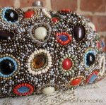 SANTI サンティ クラッチ 　モロッコ ビジュー