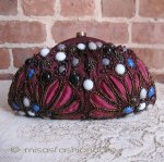 SANTI サンティ クラッチ ビジューグレープ