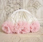 SANTI サンティ クラッチ ピンクフラワー（大）