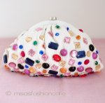 ＳＡＮＴＩサンティ　バッグ ビジューｘスノーホワイト