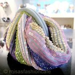 SANTI サンティ クラッチ 　ストライプ