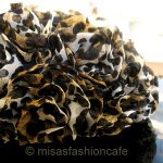 SANTI サンティ クラッチ 　シフォンレオパード