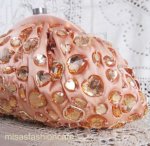 SANTI サンティ クラッチ 　ハートジュエル