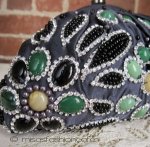 SANTI サンティ クラッチ クリスタルビジュー