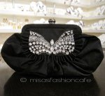 SANTI サンティ クラッチ クリスタル・リボン