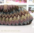 （画像用） SANTI サンティ クラッチ 　ジグザグ ブラウン