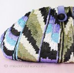 SANTI サンティ クラッチ ブルーｘオリーヴ