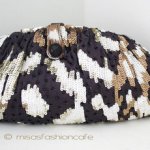 SANTI サンティ クラッチ ゴールドｘパープル