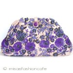 ＳＡＮＴＩ　クラッチ パープル・フラワー