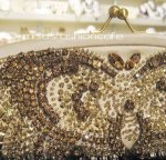 SANTI サンティ クラッチ バタフライ・ゴールド