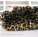 SANTI サンティ クラッチ 　花レオパード