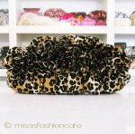 SANTI サンティ クラッチ 　花レオパード