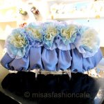 SANTI サンティ クラッチ シルクフラワー