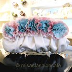 SANTI サンティ クラッチ シルクフラワー