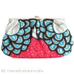 SANTIサンティ　クジャク ショルダーバッグ兼クラッチ