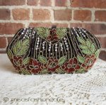 SANTI サンティ クラッチ 　ジュエル花畑