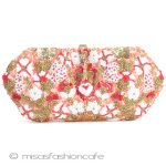 ＳＡＮＴＩサンティ クラッチ オレンジ＆金のお花