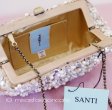 （画像用） ＳＡＮＴＩサンティ　クラッチ パール小花　再販