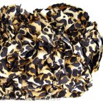 SANTI サンティ クラッチ レオパードフラワー