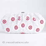 ＳＡＮＴＩサンティ　バッグ Red＆Whiteフラワー