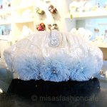 SANTI サンティ クラッチ ブルーフラワー（ワイド）