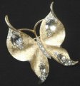 （画像用） クラウントリファリ Trifari 蝶　ブローチ