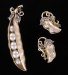 Trifariトリファリ　セット 豆ブローチイヤリング