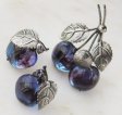 （画像用） Austria　ブルーベリー ブローチ＆イヤリングセット