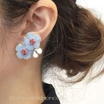 ＳＰＡＲＫＬ　イヤリング BabyBlue フラワー