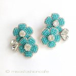 ＳＰＡＲＫＬ　イヤリング Turquoise フラワー