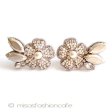 （画像用） ＳＰＡＲＫＬ　お花＆銀葉 イヤリングまたはピアス