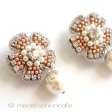 （画像用） ＳＰＡＲＫＬ　ベージュパール花 イヤリングまたはピアス