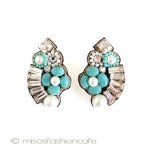 ＳＰＡＲＫＬ　イヤリング ターコイズ・フラワー