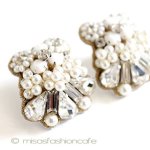 パール＆ビジューブーケ イヤリングまたはピアス