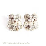 パール＆ビジューブーケ イヤリングまたはピアス