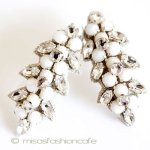 ブライダルイヤリング再販 ミルクガラスのお花