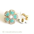（画像用） ＳＰＡＲＫＬ　イヤリング ターコイズ・フラワー