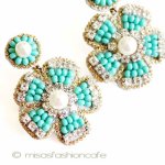 ＳＰＡＲＫＬ　ピアス ターコイズ花ドロップ