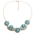 （画像用） ＳＰＡＲＫＬ　ネックレス ターコイズ・フラワー