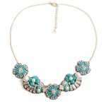ＳＰＡＲＫＬ　ネックレス ターコイズ・フラワー