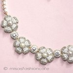 ＳＰＡＲＫＬ　ネックレス ミルクガラス花　再販