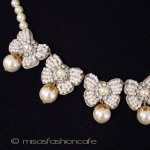 ＳＰＡＲＫＬ　ネックレス シェルパールおリボン