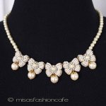 ＳＰＡＲＫＬ　ネックレス シェルパールおリボン