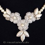 ＳＰＡＲＫＬ　ネックレス パールのお花＆銀葉