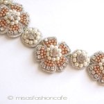 ＳＰＡＲＫＬ　ネックレス ベージュパール・フラワー