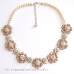 ＳＰＡＲＫＬ　ネックレス ベージュパール・フラワー