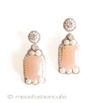 ＳＰＡＲＫＬ　ピアス パール＆ピーチ ドロップ