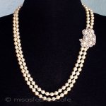 ＳＰＡＲＫＬ　２連ネックレス シェルパール　ロング