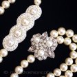 （画像用） ブライダル　ネックレス パール花ハーフ２連再販！