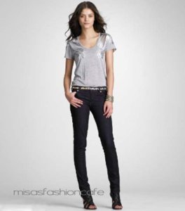 （画像用） TORY BURCH 　Tシャツ（グレー・S）